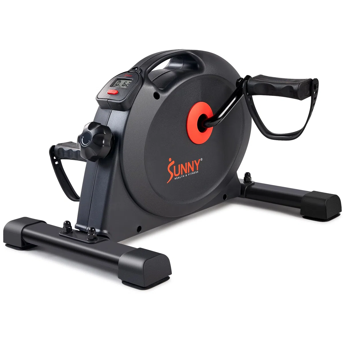 Sunny Health & Fitness Smart-Heimtrainer, Untertisch-Mini-Pedaltrainer mit Doppelfunktion für Senioren, Cardio-Training zu Hause, optional mit kostenloser SunnyFit-App & Magnetic