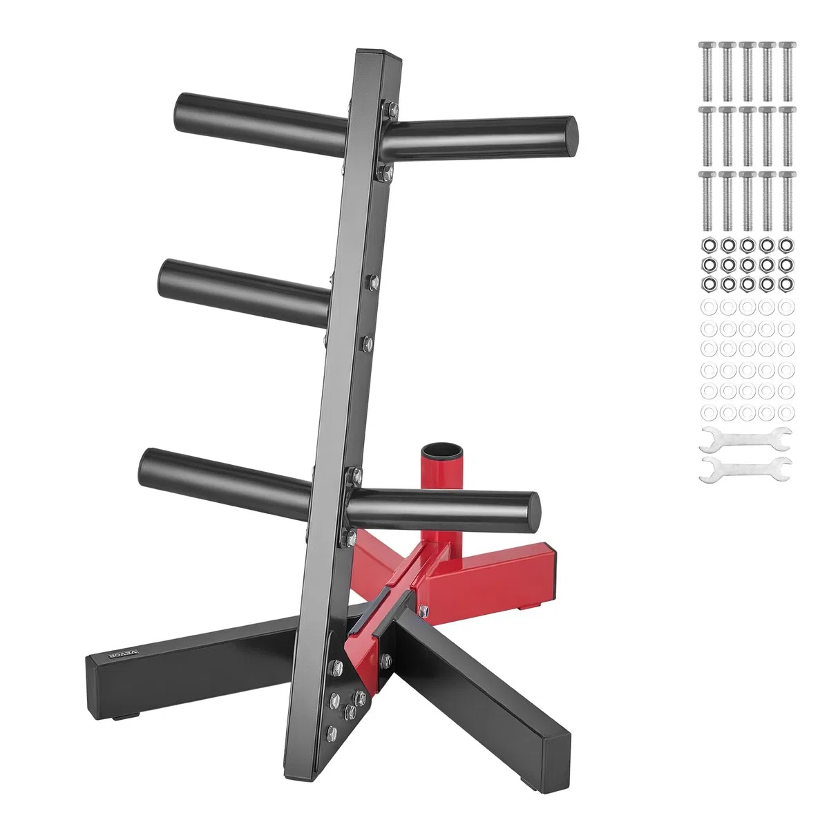 VEVOR Hantelscheibenständer L-Rahmen-Hantelscheibenbaum für 2 Zoll Hantelscheiben, Standard-Hantelscheibenbaum, 227 kg Tragkraft, Gewichtsaufbewahrungshalter, Langhantelständer