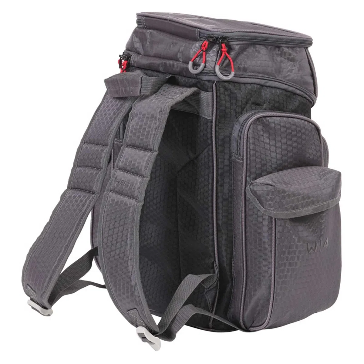 Westin W4 Backpack Plus 2 Boxes Large Titanium Black - Angeltasche, Kunstködertasche, Tasche für Kunstköder, Köderbox, Ködertasche zum Spinnfischen