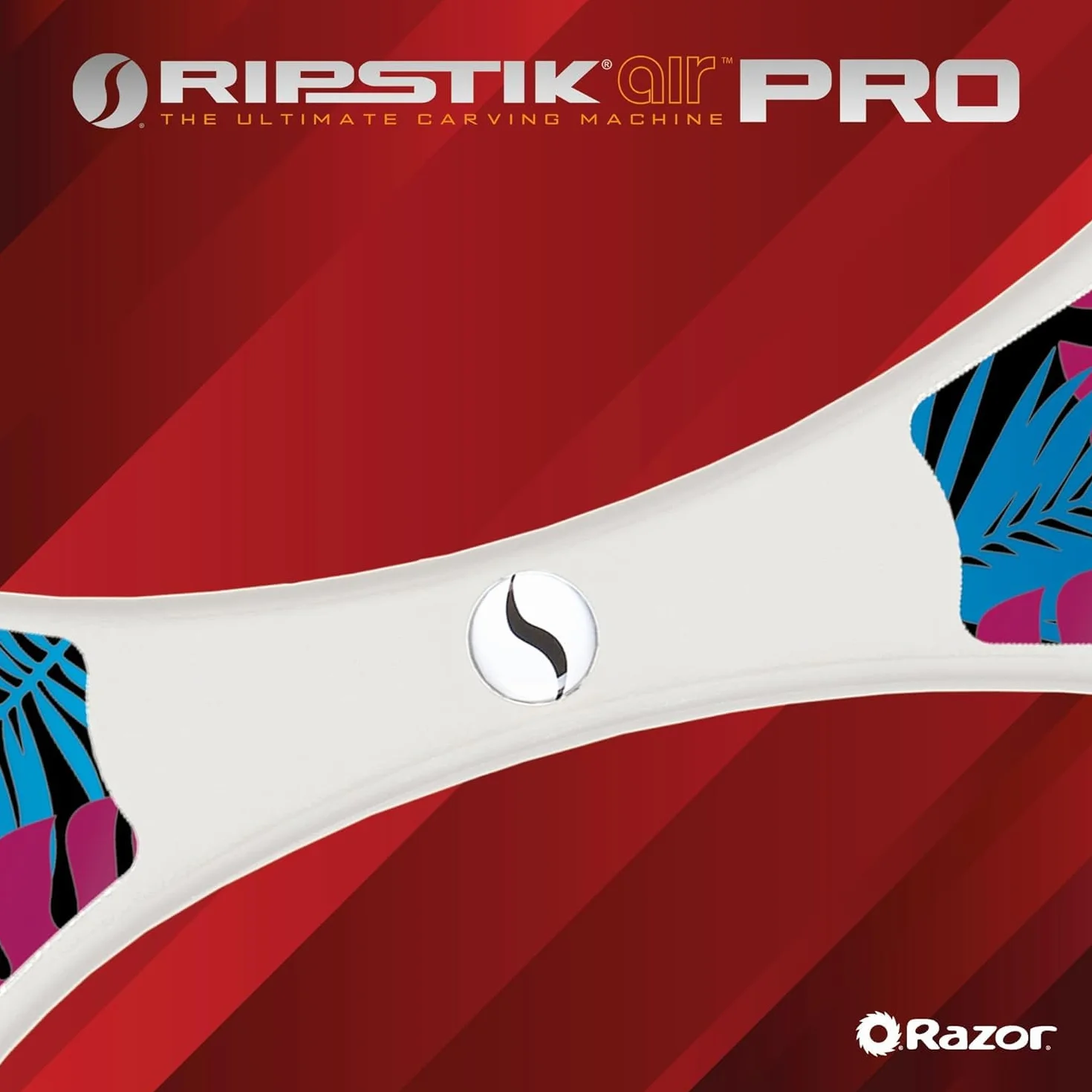 Razor RipStik Ripster Air Pro Waveboard - Kompaktes leichtes Caster Board für 8+ Jahre, unterstützt Fahrer bis zu 100KG (220Lbs) - Sonderausgabe Weiß