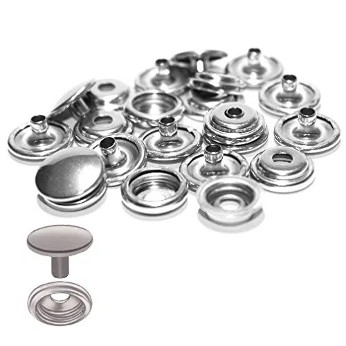 100 Stück Druckknopf Edelstahl Oberteil V4A Persenning Plane Zelt Verdeck Boot Camping Auto Bimini Nähfrei