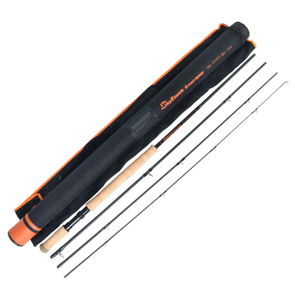 MAXIMUMCATCH Fliegenrute Skytouch Zweihändigkeit Fliegenfischen Rute Switch und Spey Spitzenaktion mit Cordura Rohr