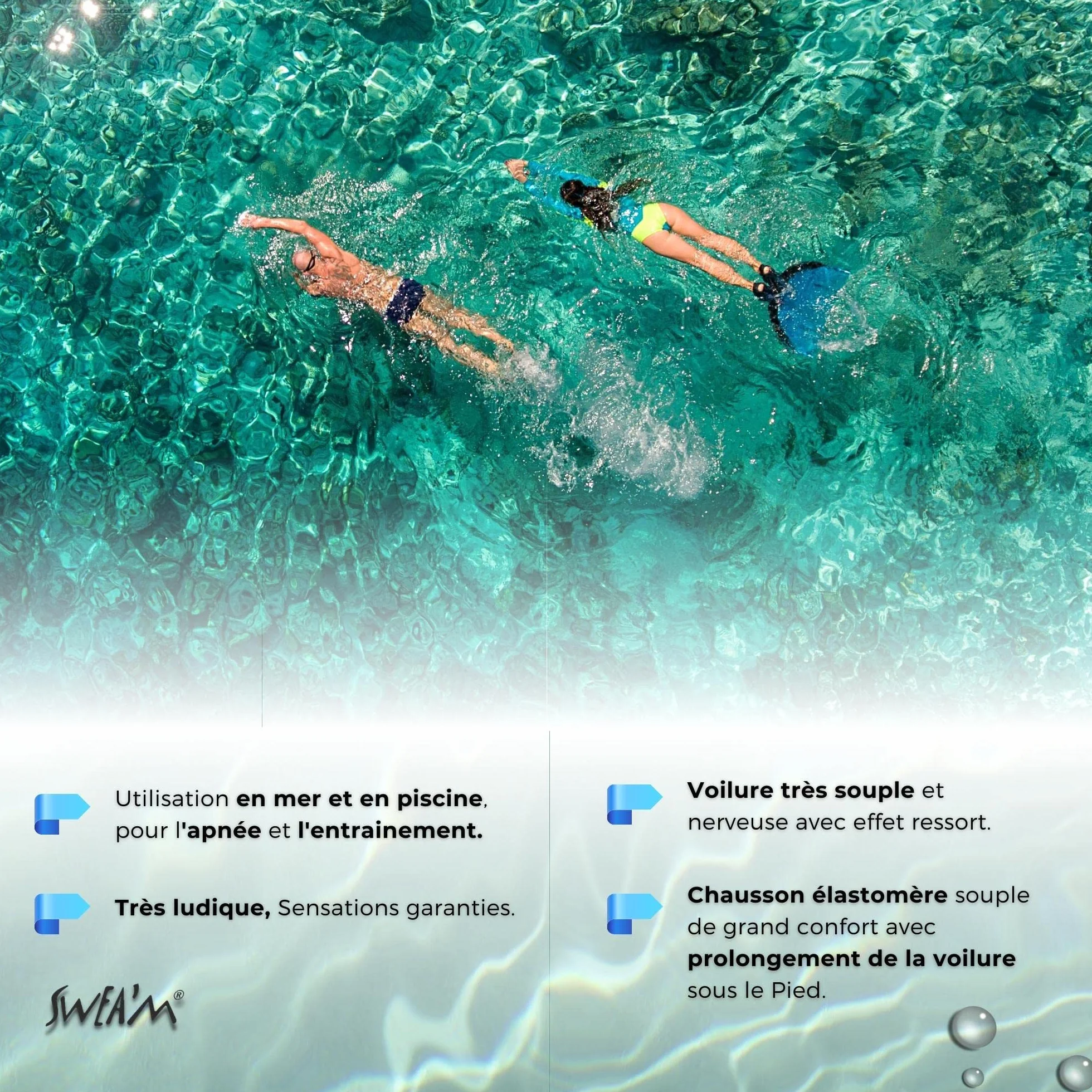 Sweam - Monoflosse Verstellbar Transparent 34-38…