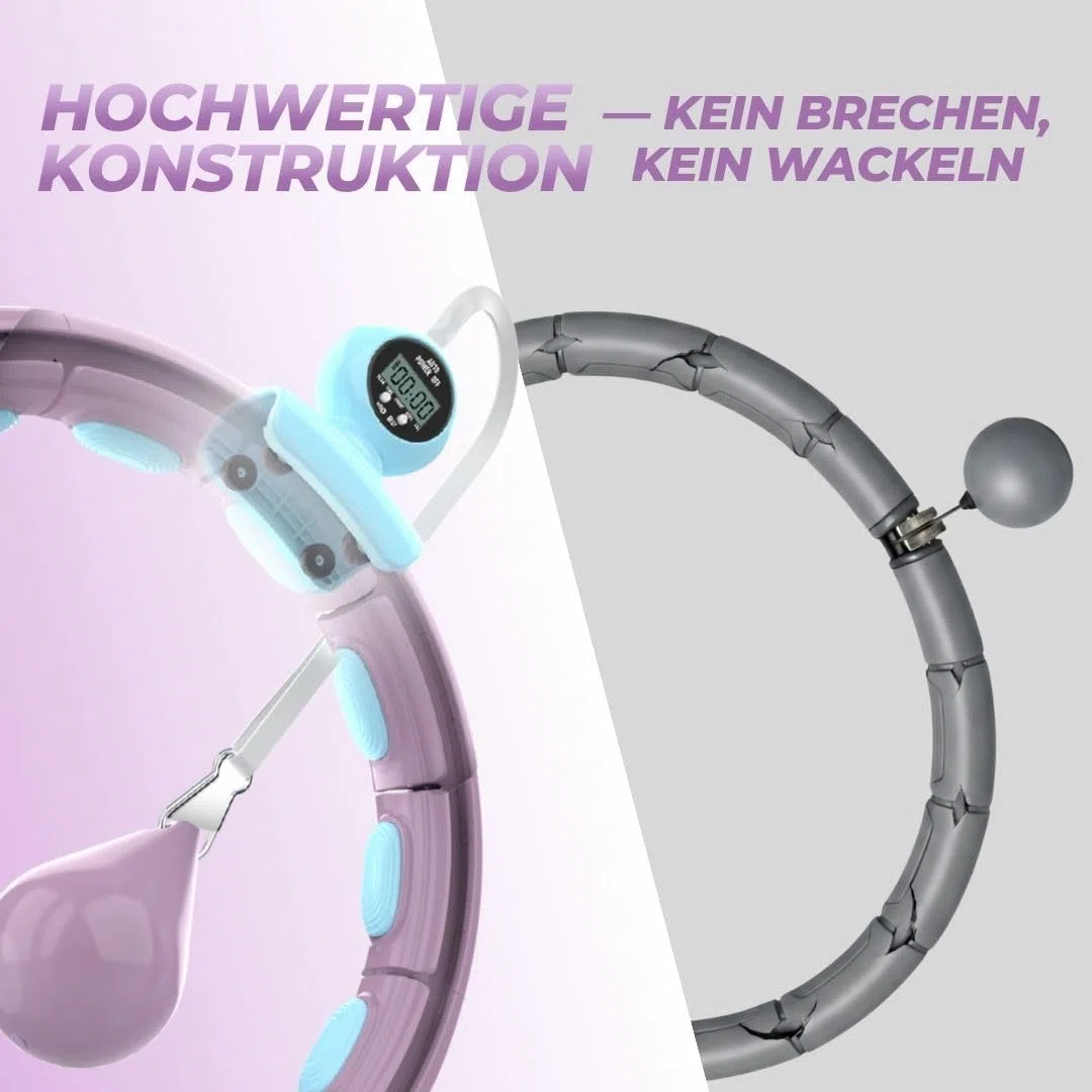 Swiss Activa+ Leiser Hula-Hoop-Reifen mit Taillentrainer