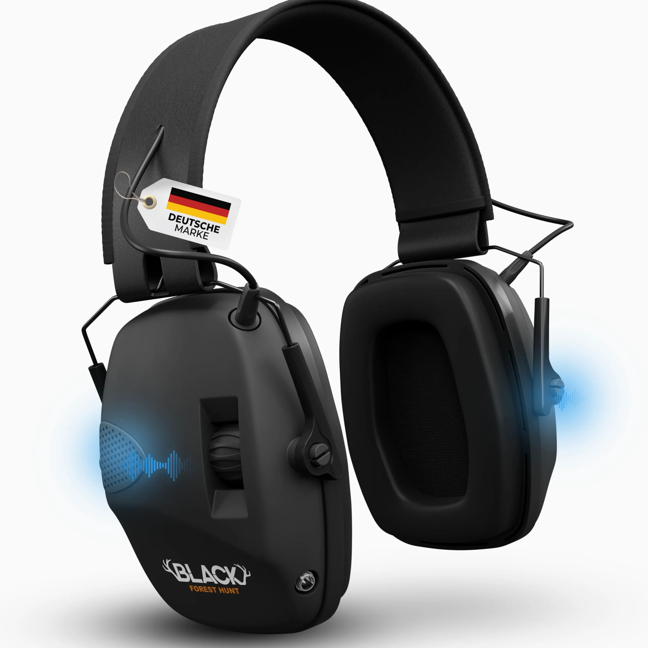 AKTIVER GEHÖRSCHUTZ – Geräuschreduktion 82dB – 5-fache Geräuschanhebung mit Richtmikrofonen – Audio-Input – Lärmschutz – klappbarer Kopfhörer für Jagd, Schießsport, Arbeit