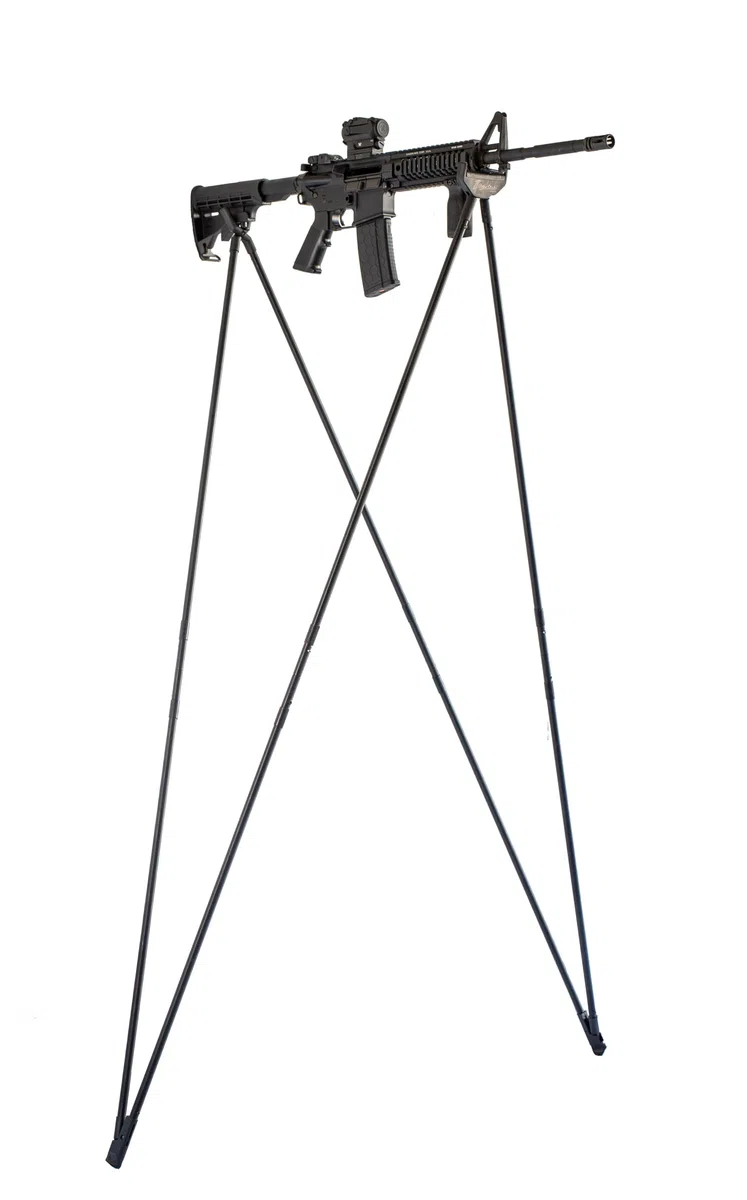 Mountain Stick Modell-Pirsch-Und Weitschießstock-Optimale Stabilität - Abnehmbar/Verstellbar - Für Stehende, Kniende, Sitzende, Schräge/Bergschüsse - Ultraleicht, Langlebig- Schwarz