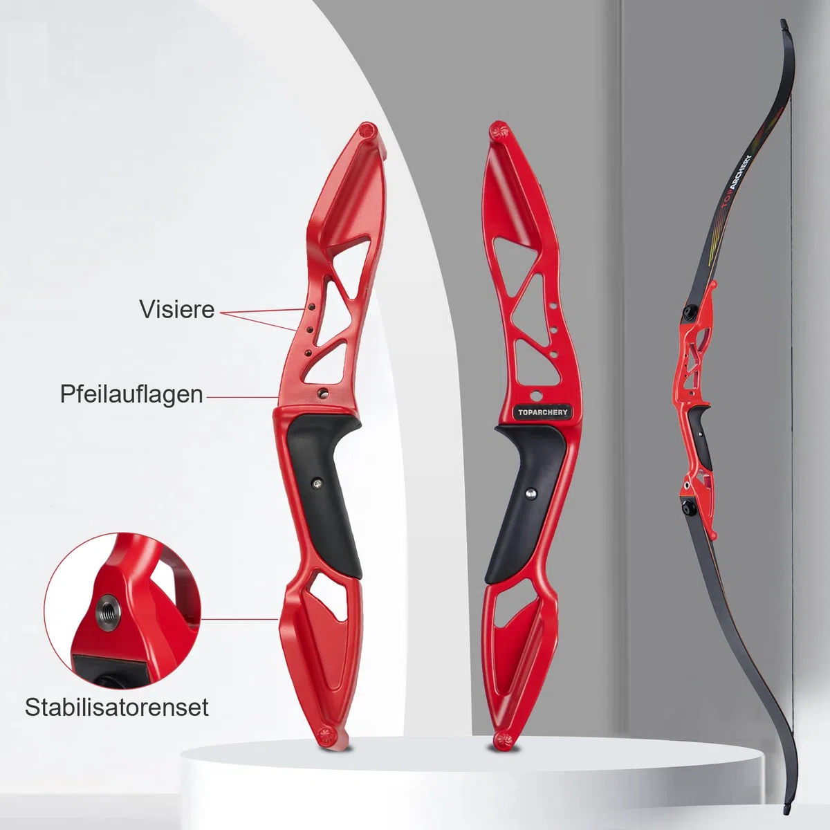 56 Zoll Takedown Recurve Bogen Einsteiger Recurvebogen Recurvebogen Set 18-40lbs für Erwachsene Training Bogensport