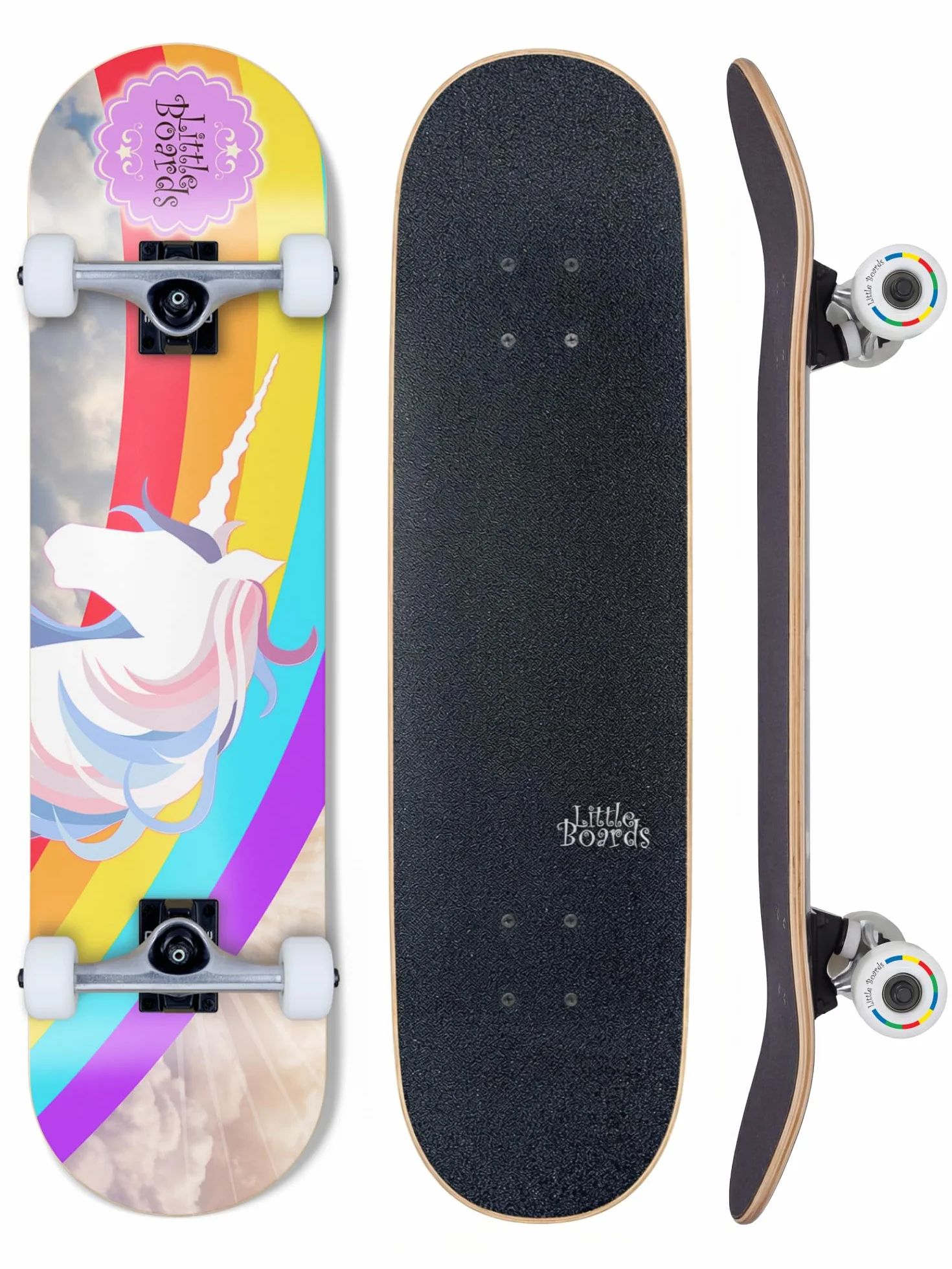 Skateboard Kinder ab 3 Jahre - Komplettboard für Anfänger 3-11 Jahre, hochwertiges Kinderskateboard aus 7-Lagen Ahorn, ABEC 5 Kugellager, rutschfestes Griptape