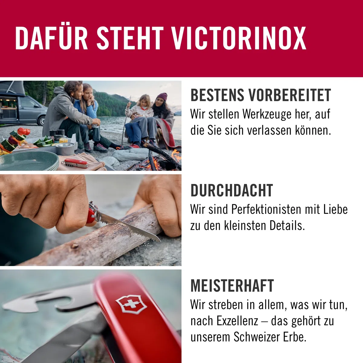 Victorinox Schweizer Taschenmesser Gross, Ranger 78 M, Swiss Army Knife, Multitool, 12 Funktionen, Einhand-Feststellklinge, Kapselheber, Rot/Schwarz