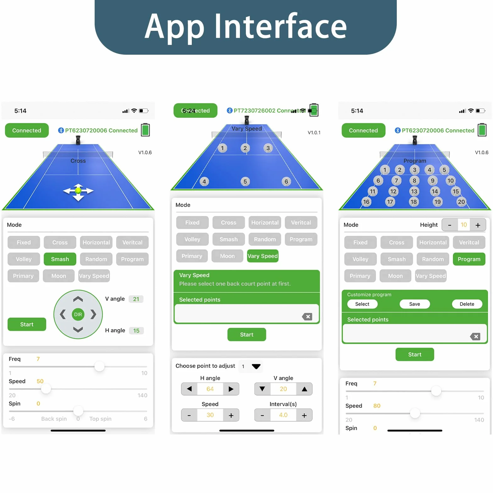 PT-SMARTPro Tennisballmaschine – Professioneller Auto-Ball-Server mit APP-Steuerung, 20 Landepunkten & variabler Geschwindigkeit, intelligenter Tennistrainer mit Multi-Winkel-System (4-6H Laufzeit)