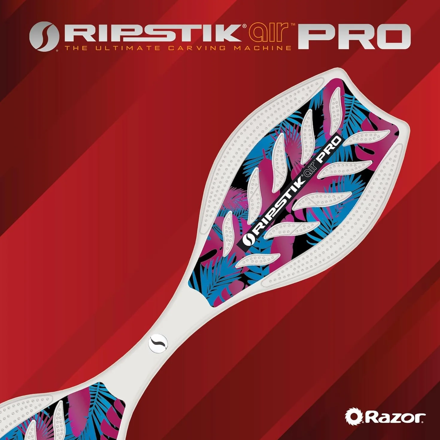 Razor RipStik Ripster Air Pro Waveboard - Kompaktes leichtes Caster Board für 8+ Jahre, unterstützt Fahrer bis zu 100KG (220Lbs) - Sonderausgabe Weiß