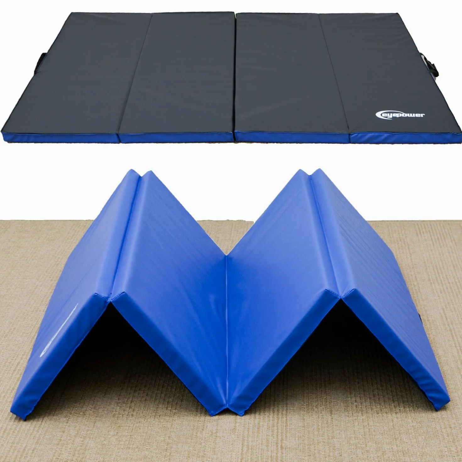 EYEPOWER Klappbare Turnmatte für Zuhause - Dicke Gymnastikmatte - Weichbodenmatte Akrobatik Matte Yoga Matratze Turnmatte Dick Yoga Matte Turnen Gym Matten Fallschutzmatten Kinder Outdoor