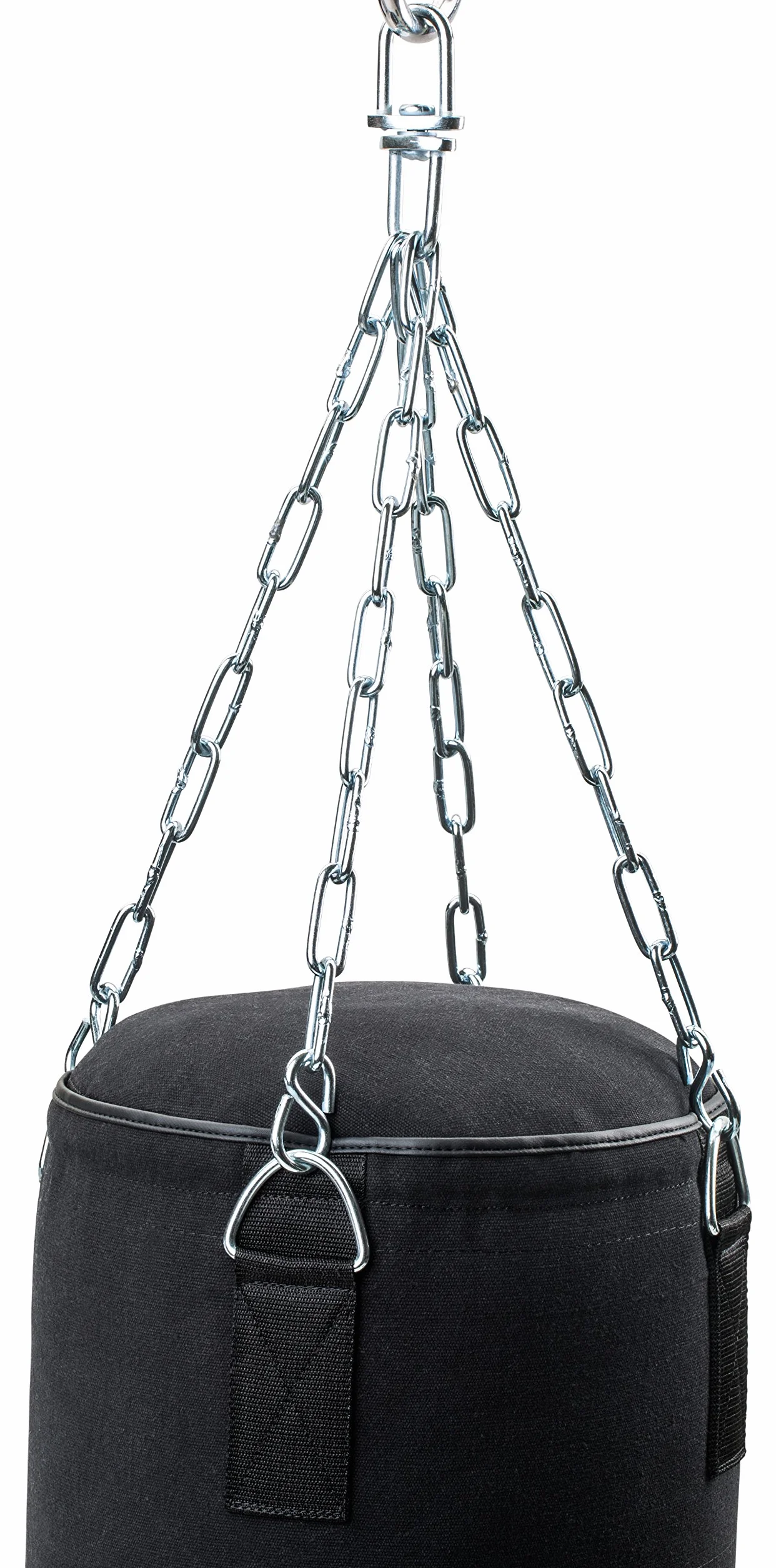 Bad Company Boxsack inkl. Heavy Duty Stahlkette I Canvas Punching Bag, gefüllt/ungefüllt I 80 x 30 cm I 100 x 30 cm I 120 x 30 cm