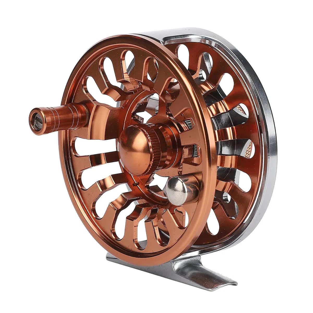 Alomejor Doppelte Farbe 5/6 Fliegenrollen CNC-gefräste Aluminiumlegierung 3 Lager Fliegenfischerrad für Den Außenbereich