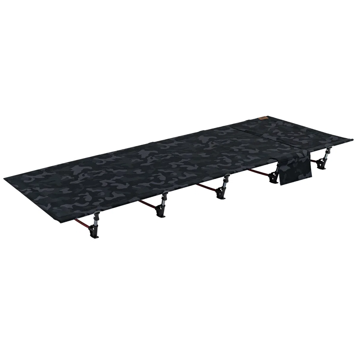 TOMOUNT Feldbett Ultraleichtes 190x70cm Camp Klappbett aus Aluminium Kompaktes Campingliege einfach zu Bauen belastbare Campingbett für Zelten, Outdoor Wanderung, Reisen, Strand - Tarnschwarz