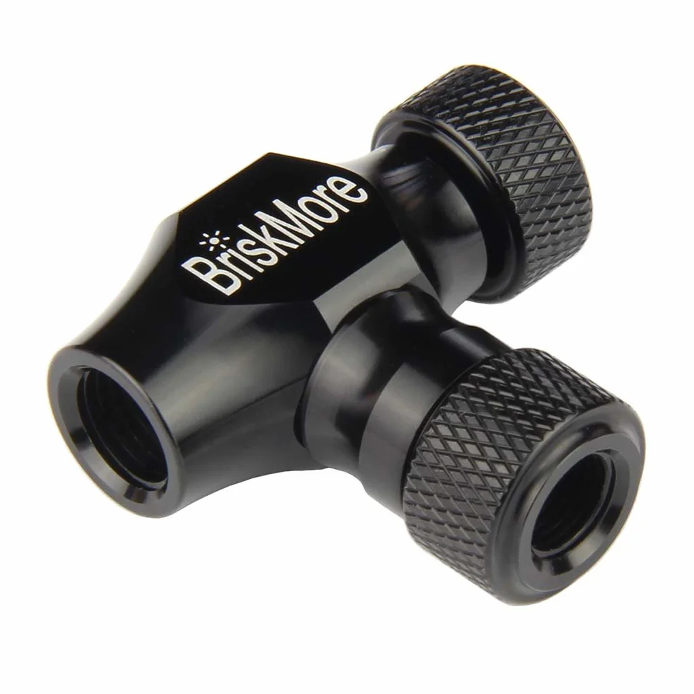 BriskMore CO2 Inflator Kit für Fahrradreifen, Presta- und Schrader-Ventil kompatibel, Fahrradreifenpumpe für Mountain- und Rennräder, inklusive Isoliermanschette