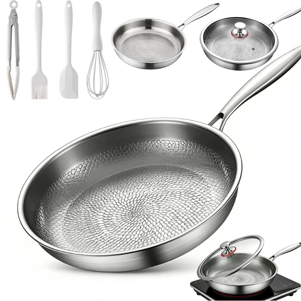 2026 New Kovali Titan Bratpfanne, Titan Pfanne Unbeschichtet, 24/26/28/30/32 Cm Titans Premium Pfanne, Scratch-Resistant, Suitable For Induction, Gas, Electric, Oven-Safe (Not Deckel,28CM)