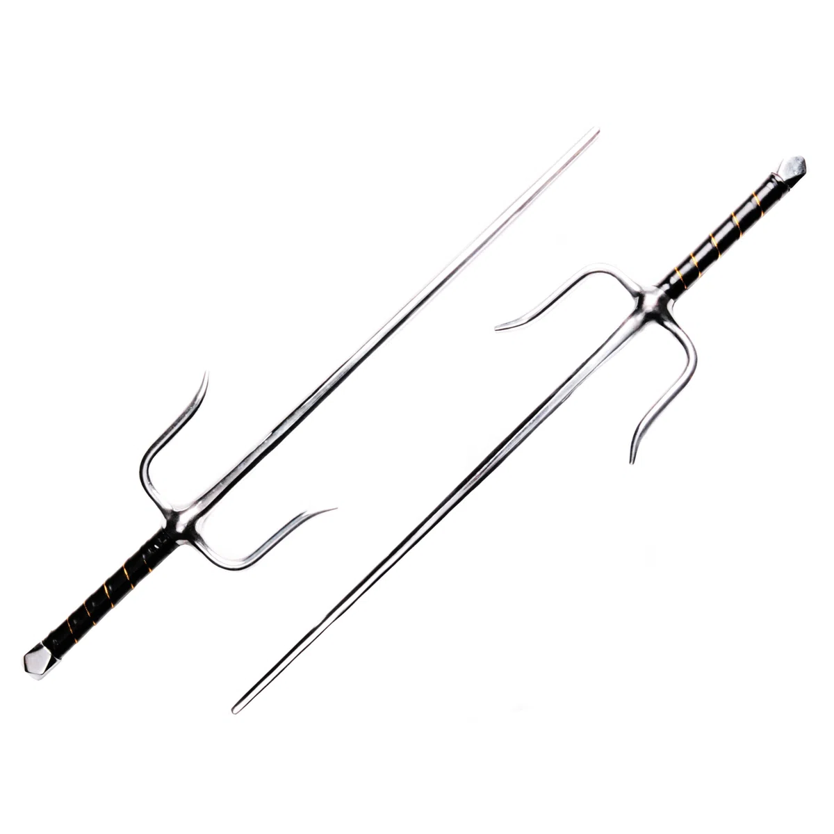 DEPICE Sai-Gabeln Octagon (Paar) verchromt achteckiges Profil, 54,5 cm