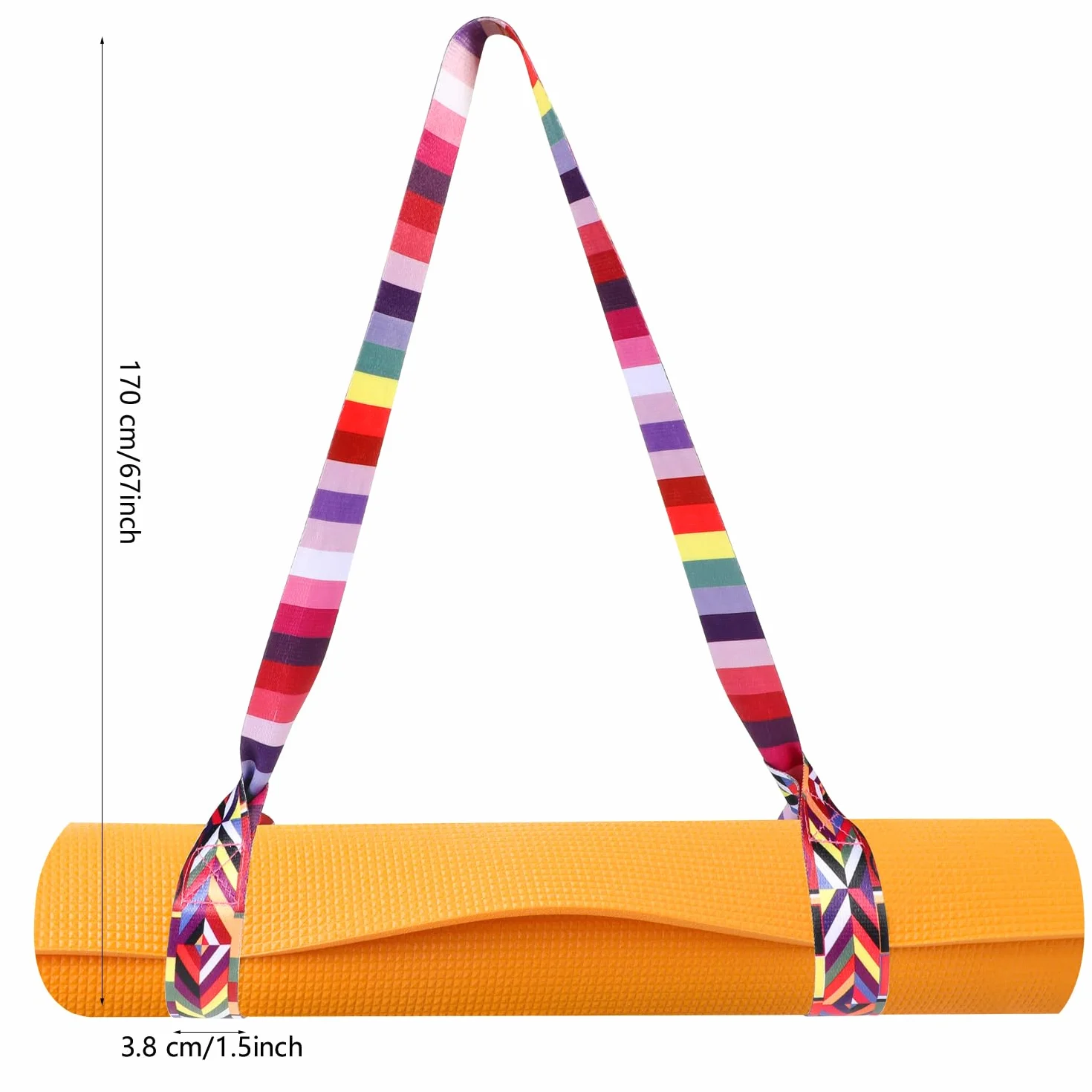 Yogamatte Tragegurt Yogamatte Yogamatten Tragegurt Verstellbare Yoga Mat Strap Yoga Matte Tragegurt Yogamattenriemen für Pilates Dehnen und Fitness(Yoga Mat Not Included)