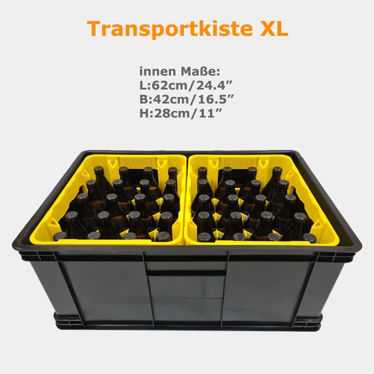 Tiggo VS Plus Fahrrad Lastenanhänger & Handwagen mit 70 Liter Transportbox Fahrradanhänger Transportanhänger 20317