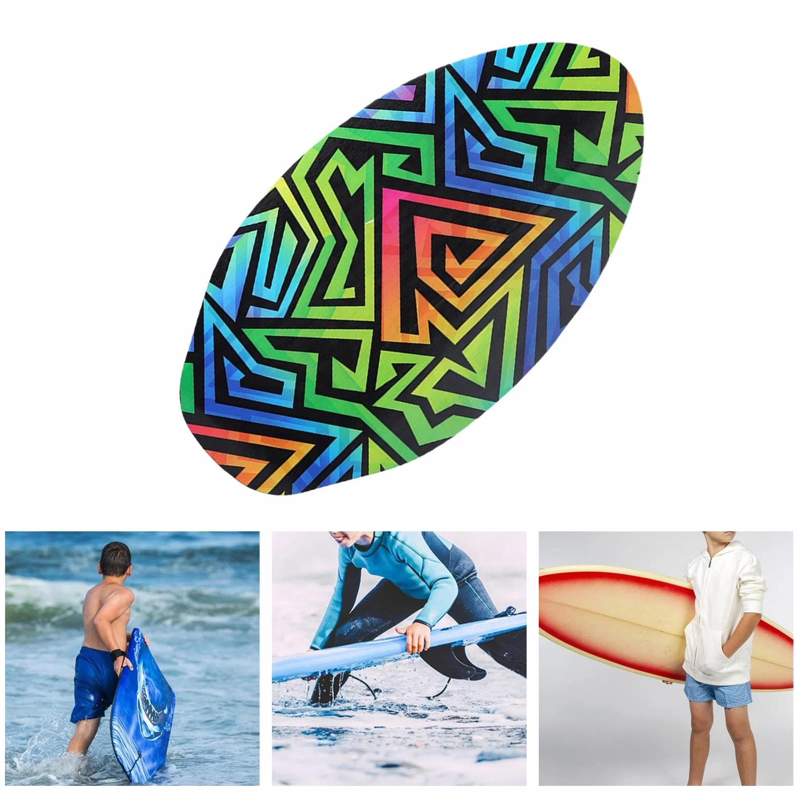 Strand-Skimboard für Kinder, Holzskim, 76,2 cm, Universalboard für Jungen und Mädchen, leichtes Sandboard, kleines Surfbrett, b