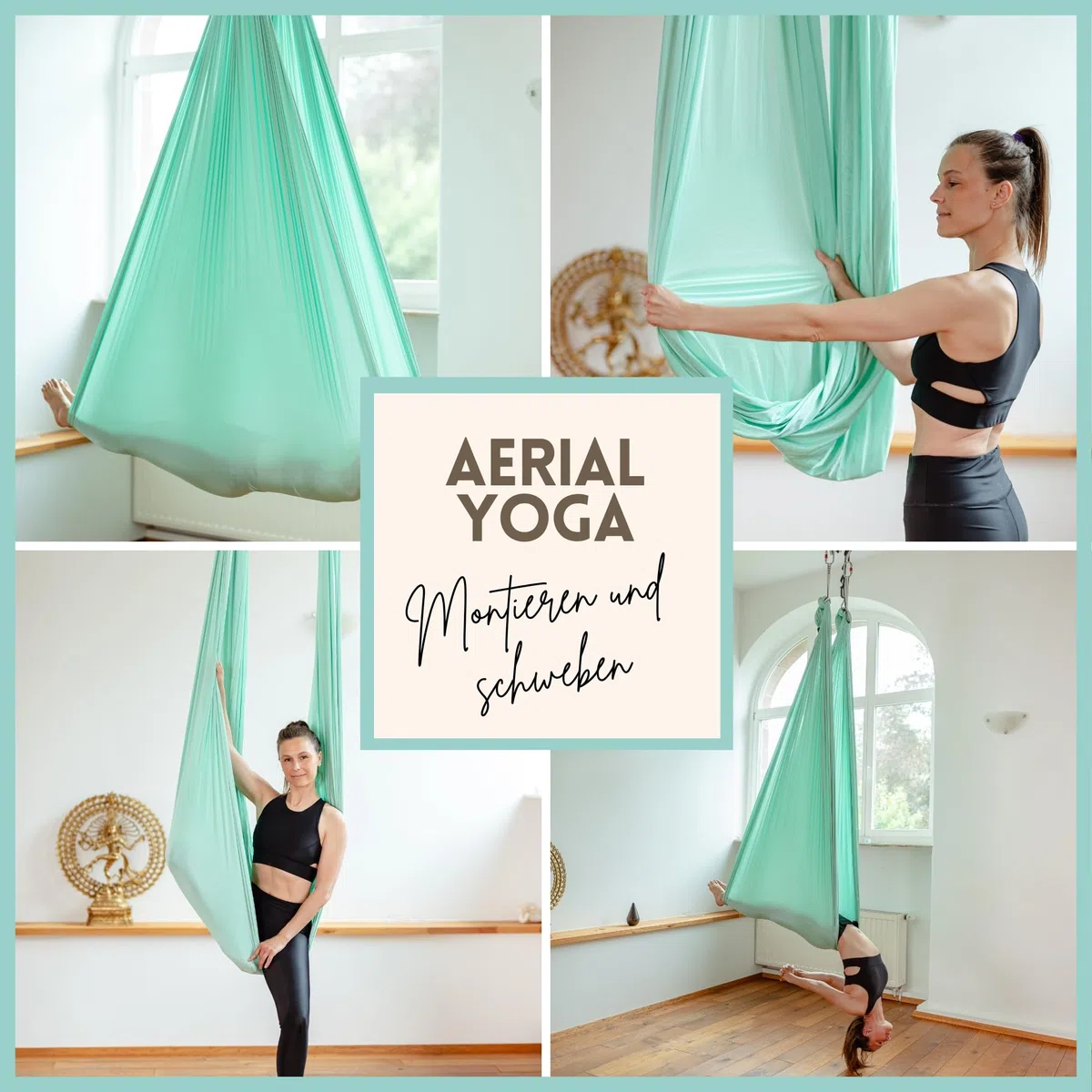 Yosana Aerial Yogatuch 5x2.60 m, Ersatztuch, Yoga Hängematte ohne Zubehör, Yoga Tuch zum Aufhängen, hochwertiges Nylon