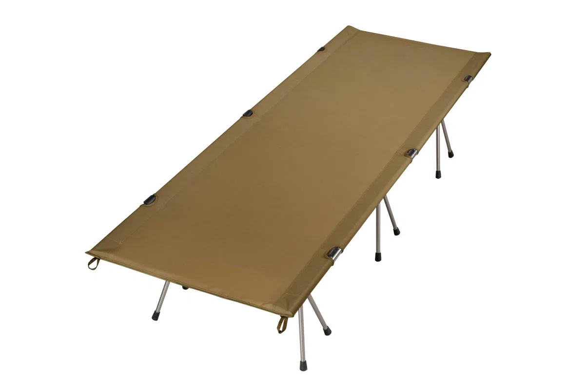 XL Feldbett, bis 150 kg belastbar, Aluminiumgestell, mit Transporttasche, stabil & leicht, für Camping, Gäste & Outdoor, Khaki