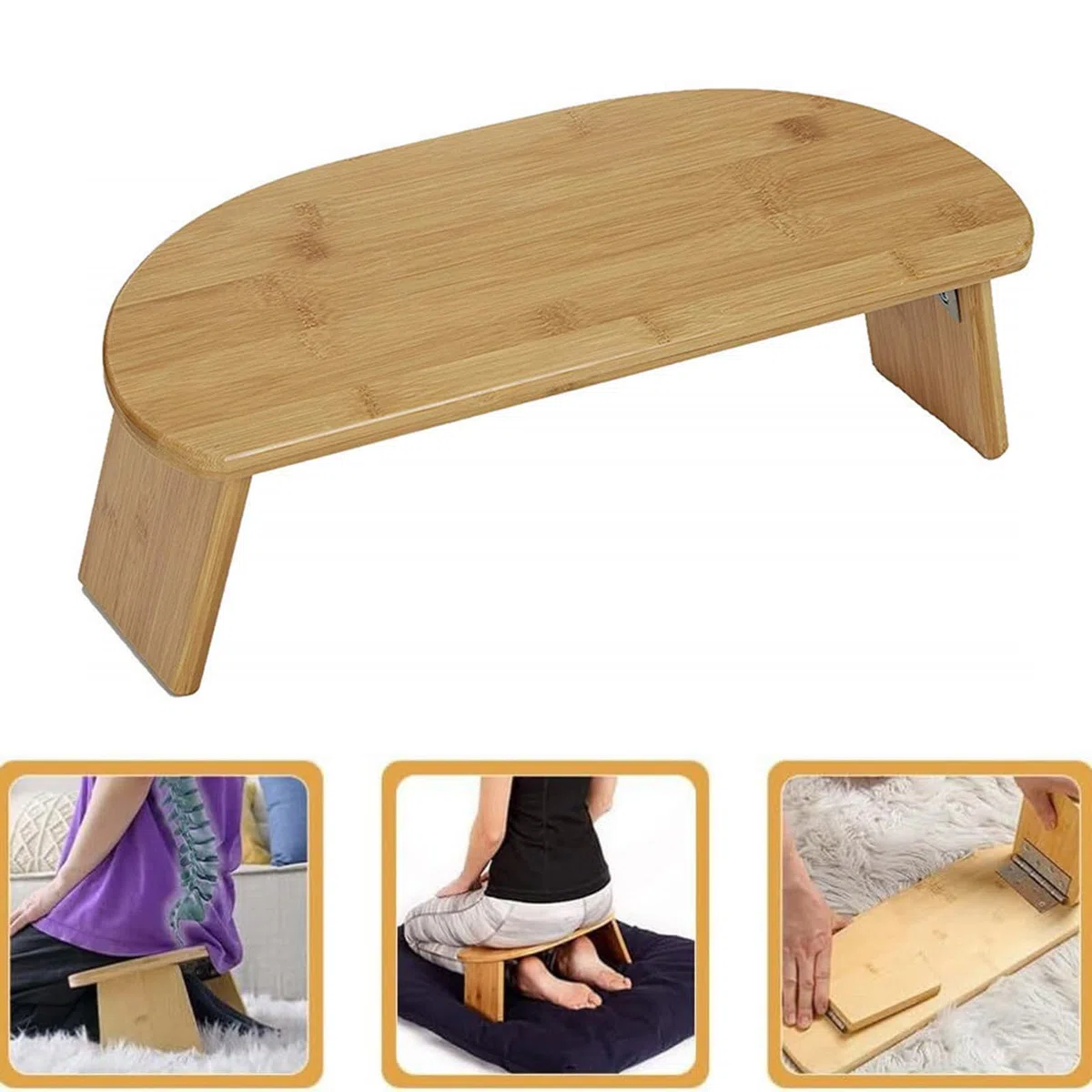 Kompakte Bambus Meditationsbänke Multifunktional Kniete Holzbänke Für Den Gebrauch Zu Hause Oder Freien
