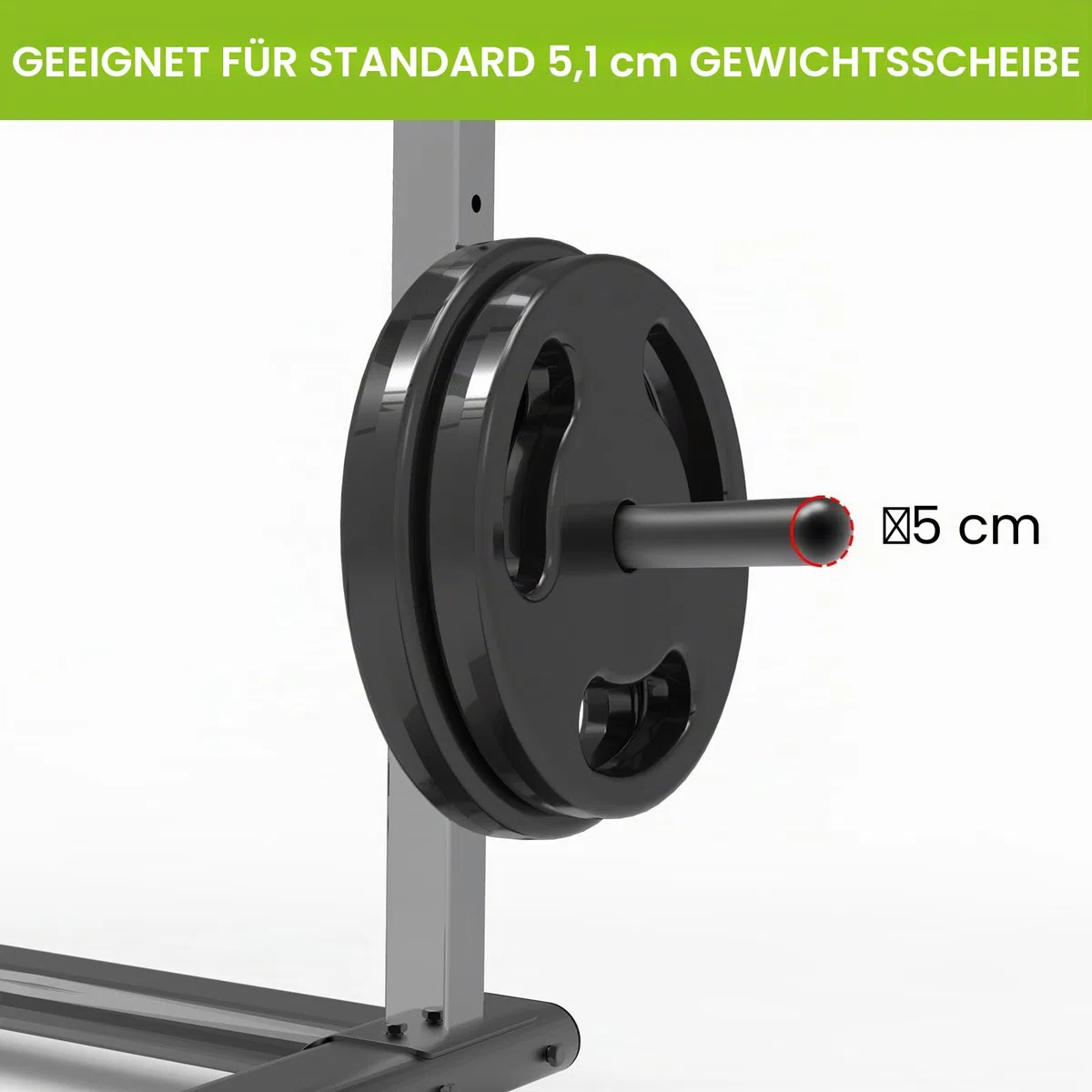 Kipika J-Haken und Hantelscheibenhalter-Set für 2" x 2" und 3" x 3" Power Rack - Squat Rack Aufsätze für Krafttraining und Gewichtsaufbewahrung