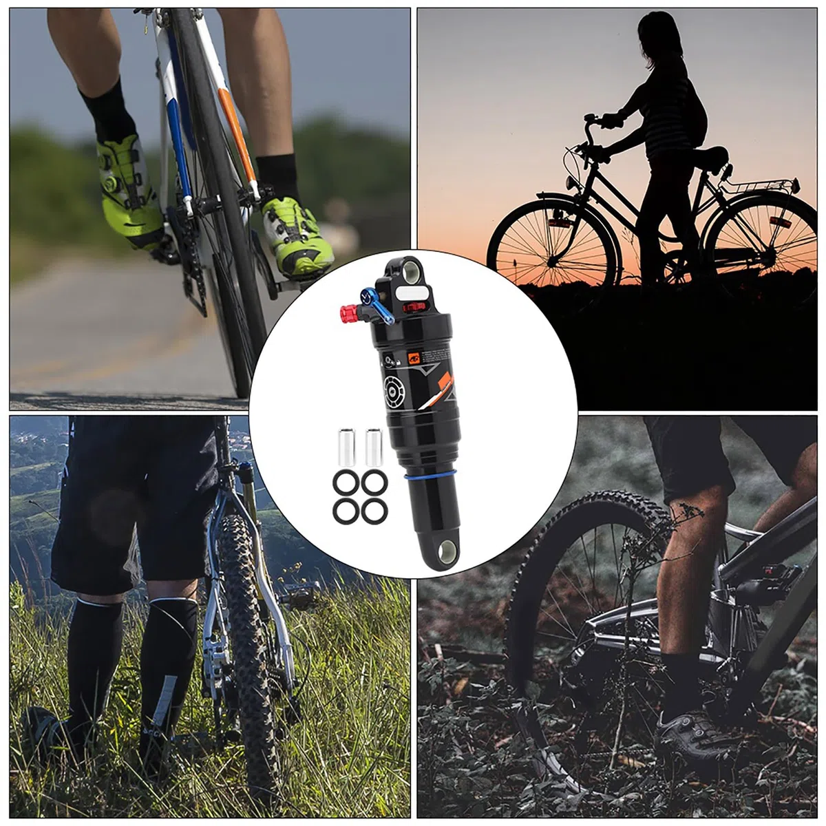 Stoßdämpfer hinten Fahrrad Stoßdämpfer Fahrrad Luft Luft Stoßdämpfer hinten Einstellbarer Fahrradluft-Stoßdämpfer hinten