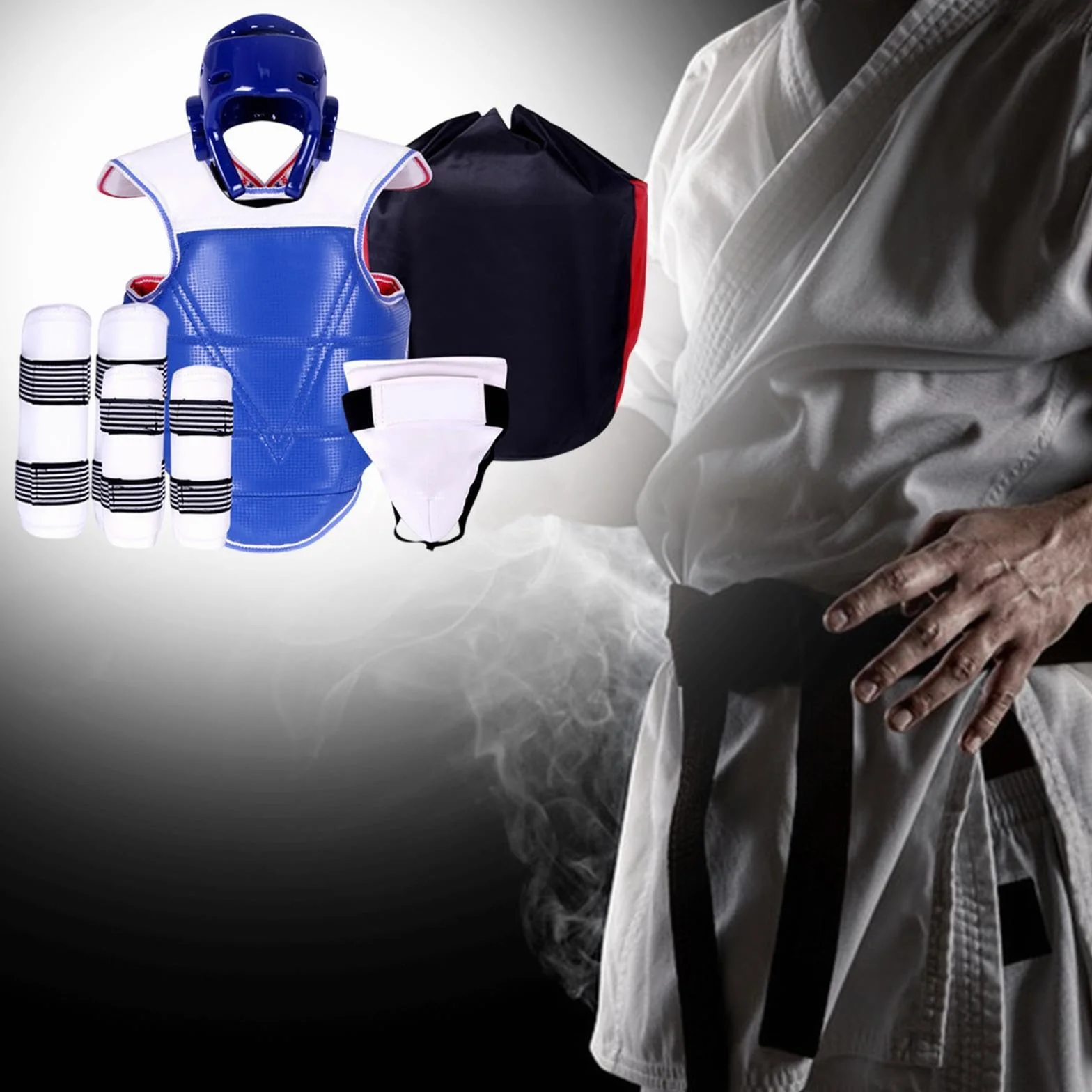 TISHITA Taekwondo Schutzset Karate Sparring Ausrüstung Boxhandschuhe Armschützer Umfassender Rundumschutz Durch Extra Polsterung Und Verstellbare Verschlüsse