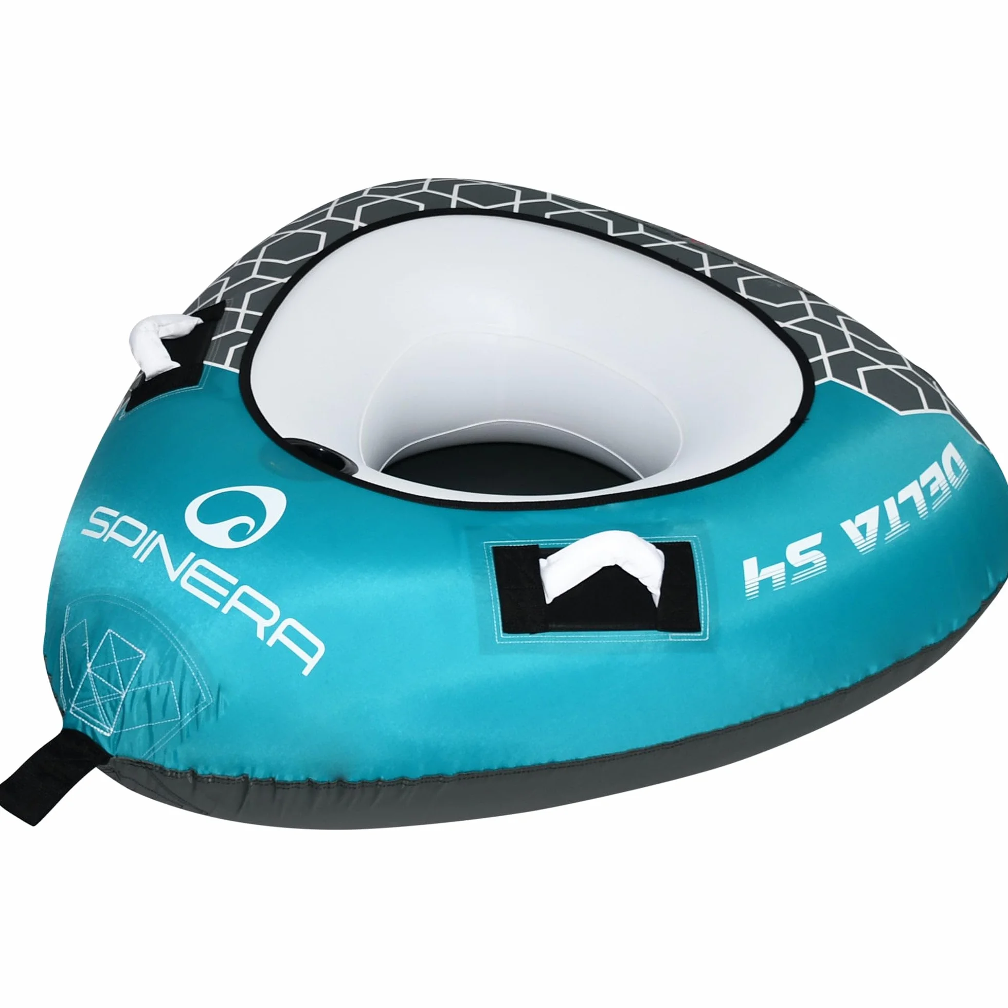 SPINERA Classic Towable Tubes, Wasserreifen. Donut & Triangle Design. 420D Nyloncover, gepolsterte Griffe mit Neopren, Verschiedene Größen für Kinder & Erwachsene