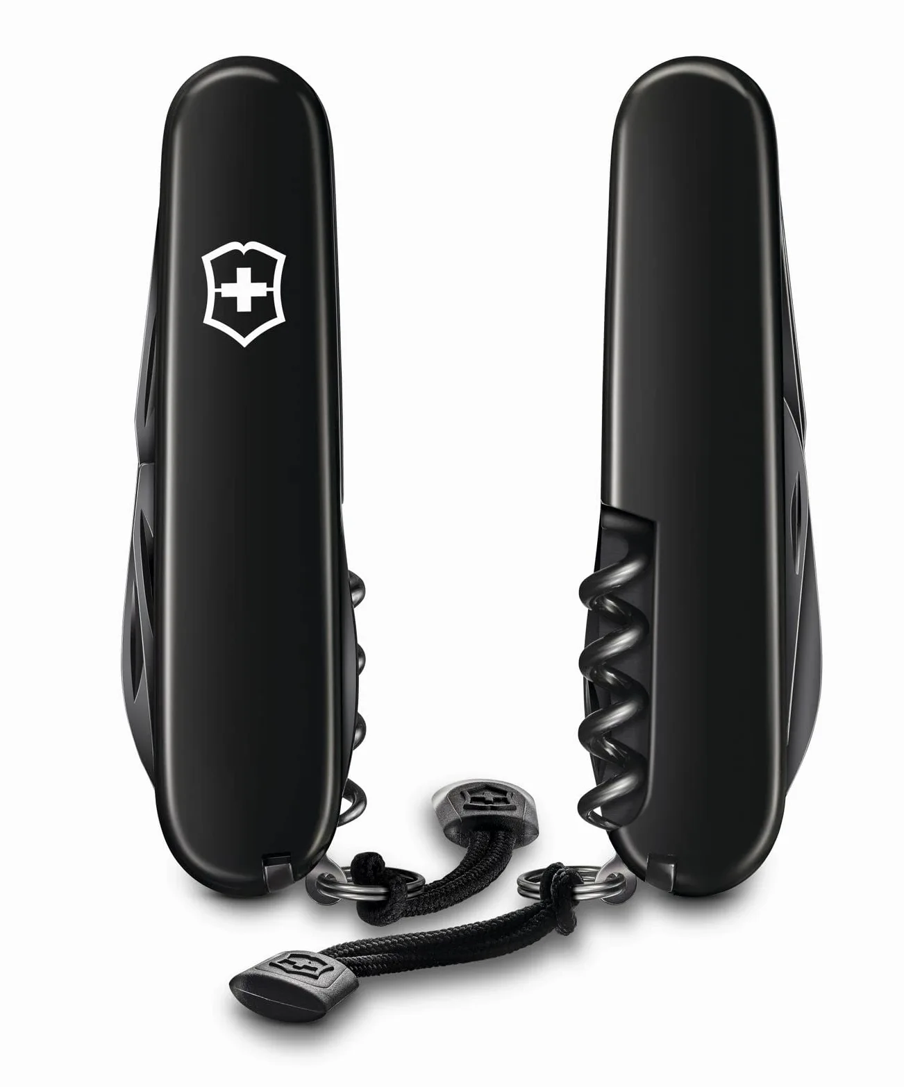 Victorinox Schweizer Taschenmesser, Spartan Onyx Black, Multitool, Swiss Army Knife mit 13 Funktionen, Klinge, Korkenzieher, Dosenöffner