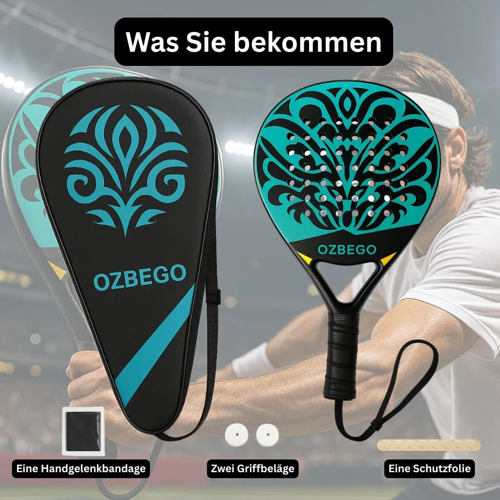 Premium Padel Schläger Set 2er – 3K Carbon Diamond + 100% Carbon – Ultraleicht & Schlagstark inkl. Taschen & Zubehör
