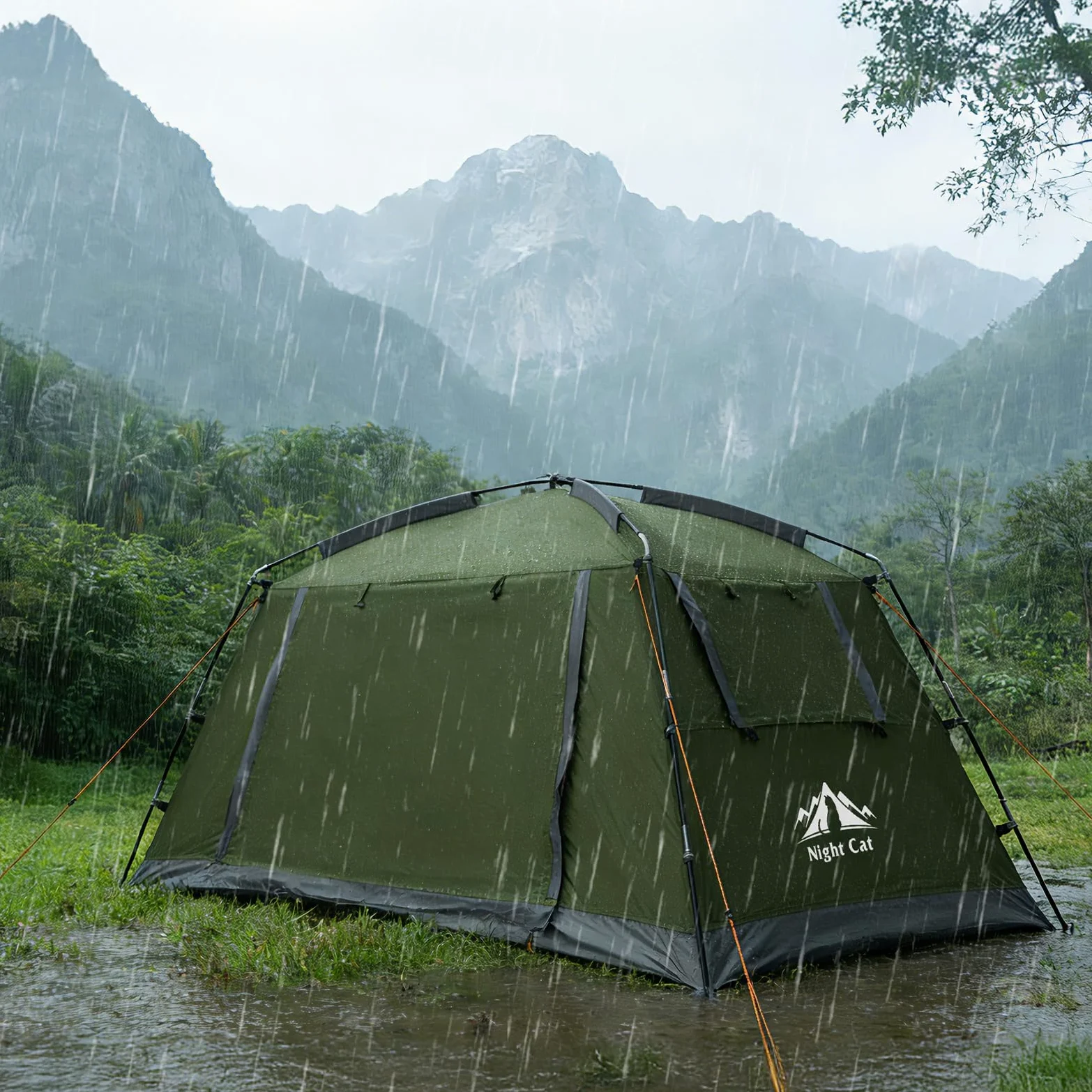 Night Cat Zelt für 1 2 Personen Camping: Leichtes und Wasserdichtes Kuppelzelt für 3 Jahreszeiten Ideal für Rucksackreisen Wandern Outdoor Festivals