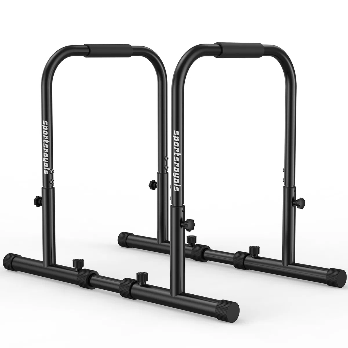 Sportsroyals Dip Barren Testsieger,400 kg Tragkraft Dip Stange & Dip Bar,Doppel Sicherung,Funktionaler Stabiler Dip Bar,Höhenverstellbar 81-96 cm,Tragbar für Heimgym&Calisthenics Equipment