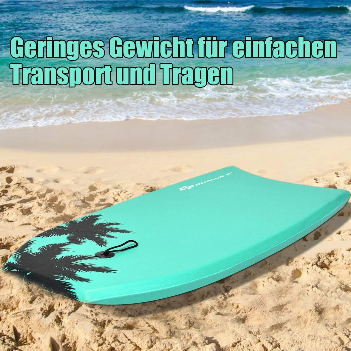 COSTWAY Bodyboard, Schwimmbrett Schwimmboard, Surfbrett Kinder und Erwachsene, Surfboard, Sup-Board 104x51x6cm