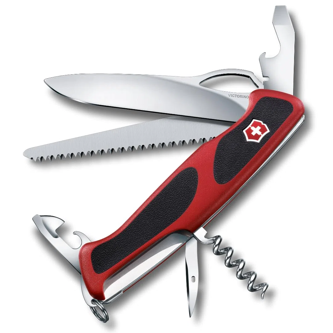 Victorinox Schweizer Taschenmesser Gross, Ranger 79 M, Swiss Army Knife, Multitool, 12 Funktionen, Einhand-Feststellklinge, Schraubendreher
