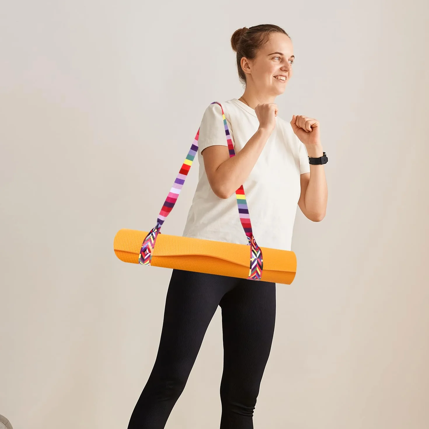 Yogamatte Tragegurt Yogamatte Yogamatten Tragegurt Verstellbare Yoga Mat Strap Yoga Matte Tragegurt Yogamattenriemen für Pilates Dehnen und Fitness(Yoga Mat Not Included)