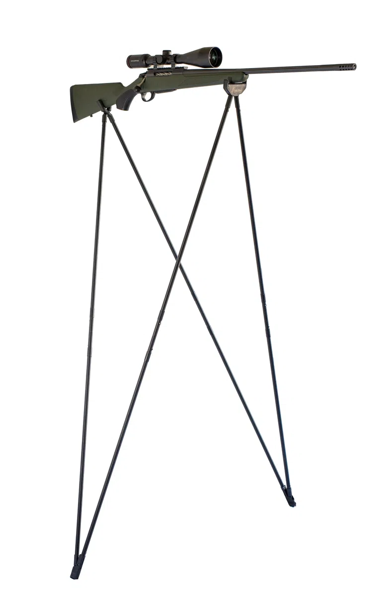 Mountain Stick Modell-Pirsch-Und Weitschießstock-Optimale Stabilität - Abnehmbar/Verstellbar - Für Stehende, Kniende, Sitzende, Schräge/Bergschüsse - Ultraleicht, Langlebig- Schwarz