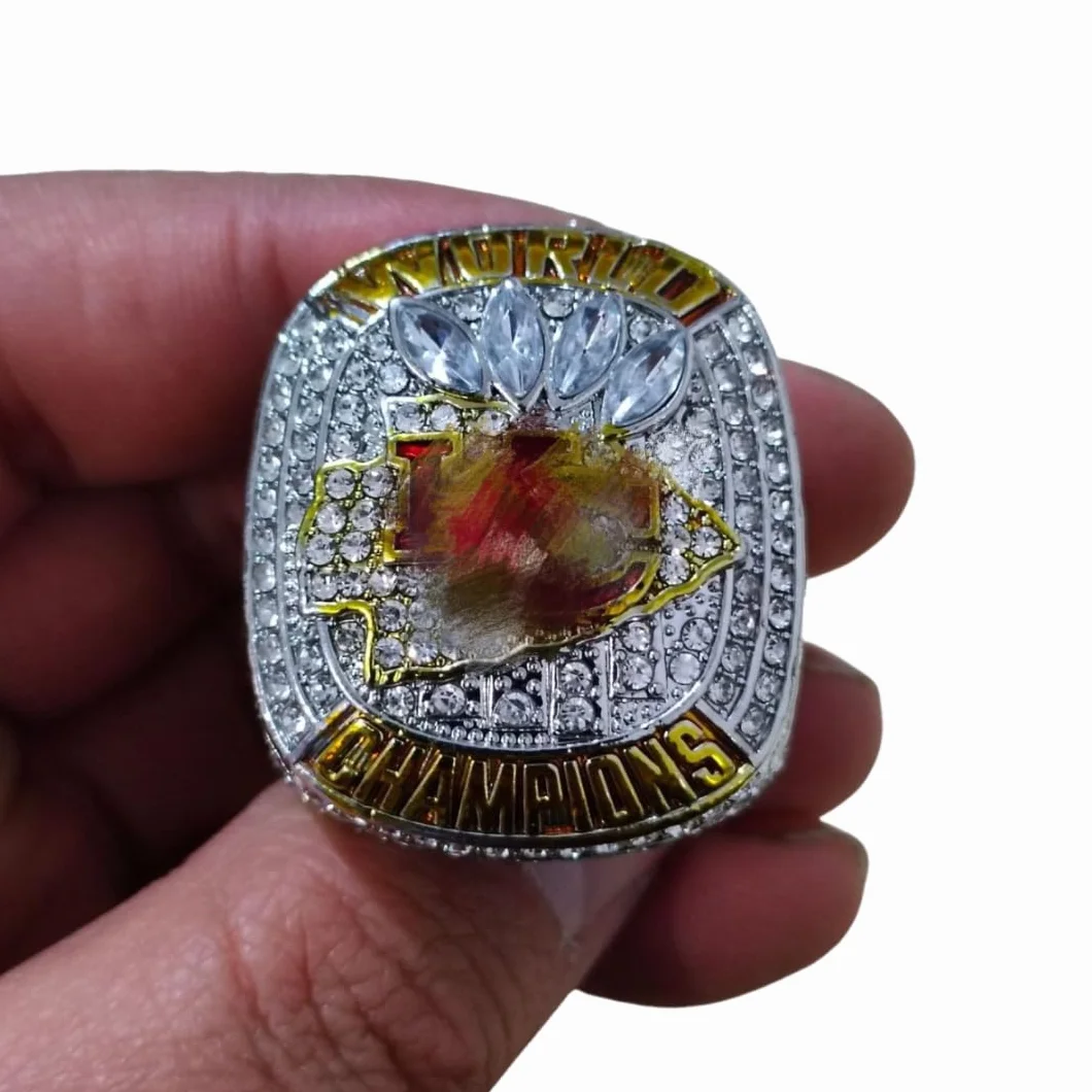 2019, 2022, 2023 Football Championship Ring-Set, Super Bowl KC Championship Ring mit Display-Box, Andenken, tolles Geschenk für Sportsammler und Fans