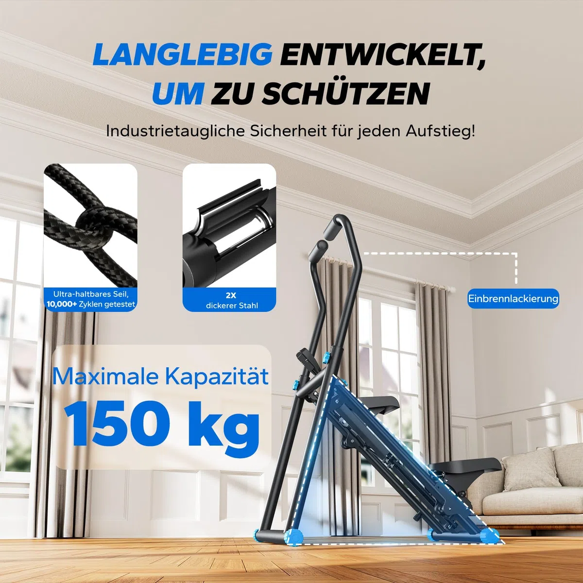 MERACH 2026 Stair Stepper Pro,Stairmaster für Zuhause mit Einstellbarem 3 Stufen Widerstand,Folding Cardio Vertical Climber Maschine Treppenmeister mit Verstellbare Lenker für Home Büro Fitnessgerät