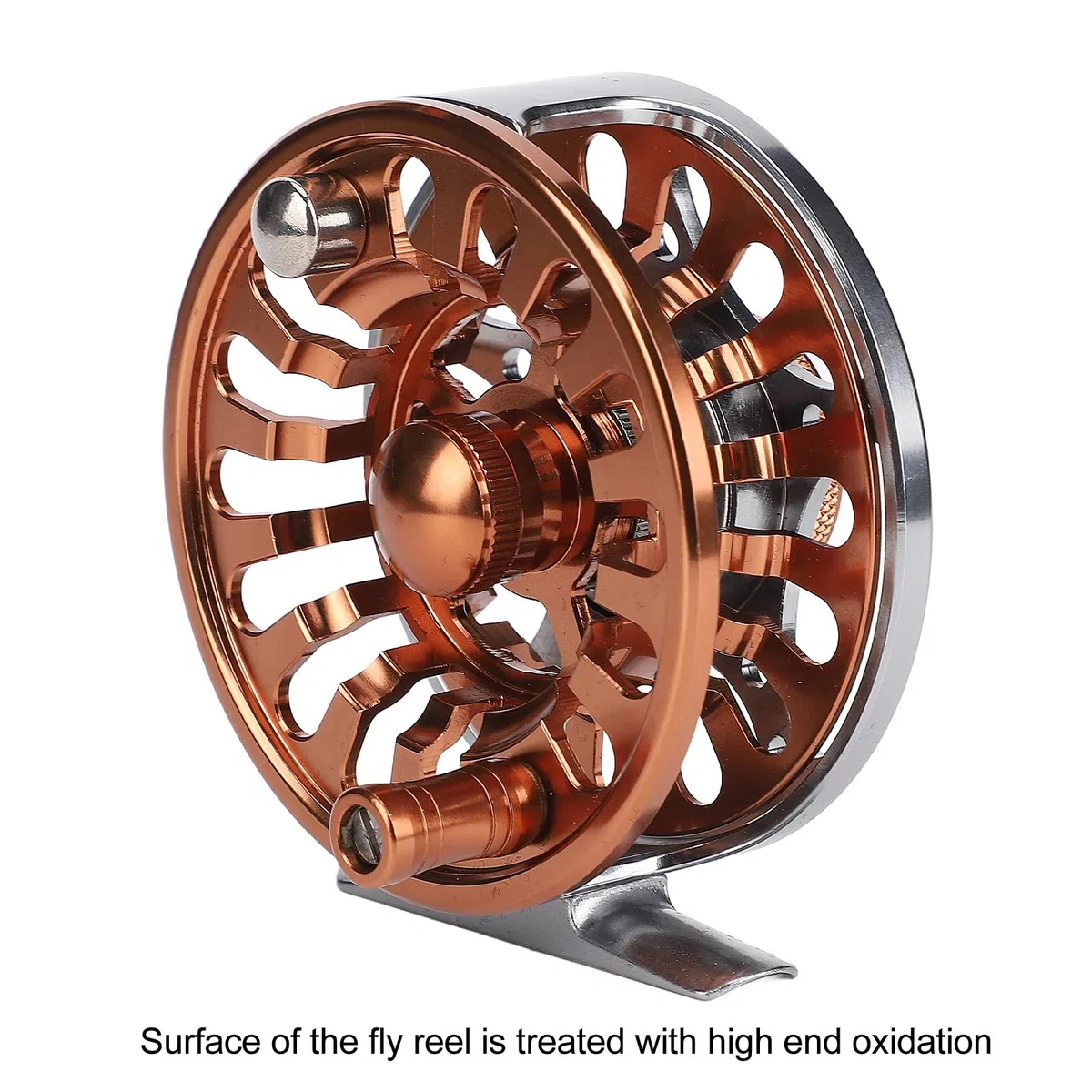 Alomejor Doppelte Farbe 5/6 Fliegenrollen CNC-gefräste Aluminiumlegierung 3 Lager Fliegenfischerrad für Den Außenbereich