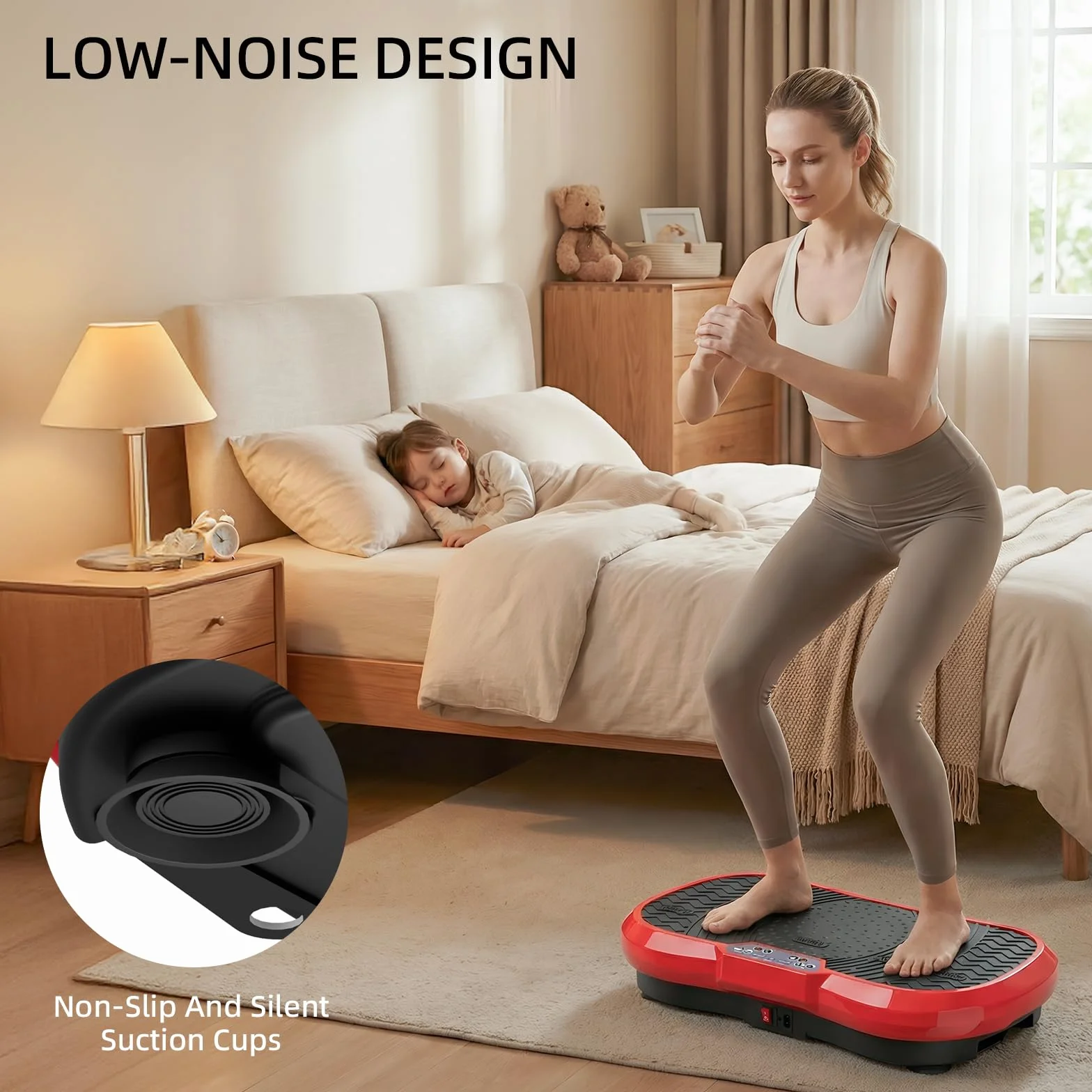 TLGREEN Vibrationsplatte Groß mit Leiser 200W-motoren, L/ XL Rüttelplatte Sport, 120 Stufen und 10 Modi, Fernbedienung, Vibration Plate für Zuhause Ganzkörpertraining Lymphdrainage Muskelaufbau