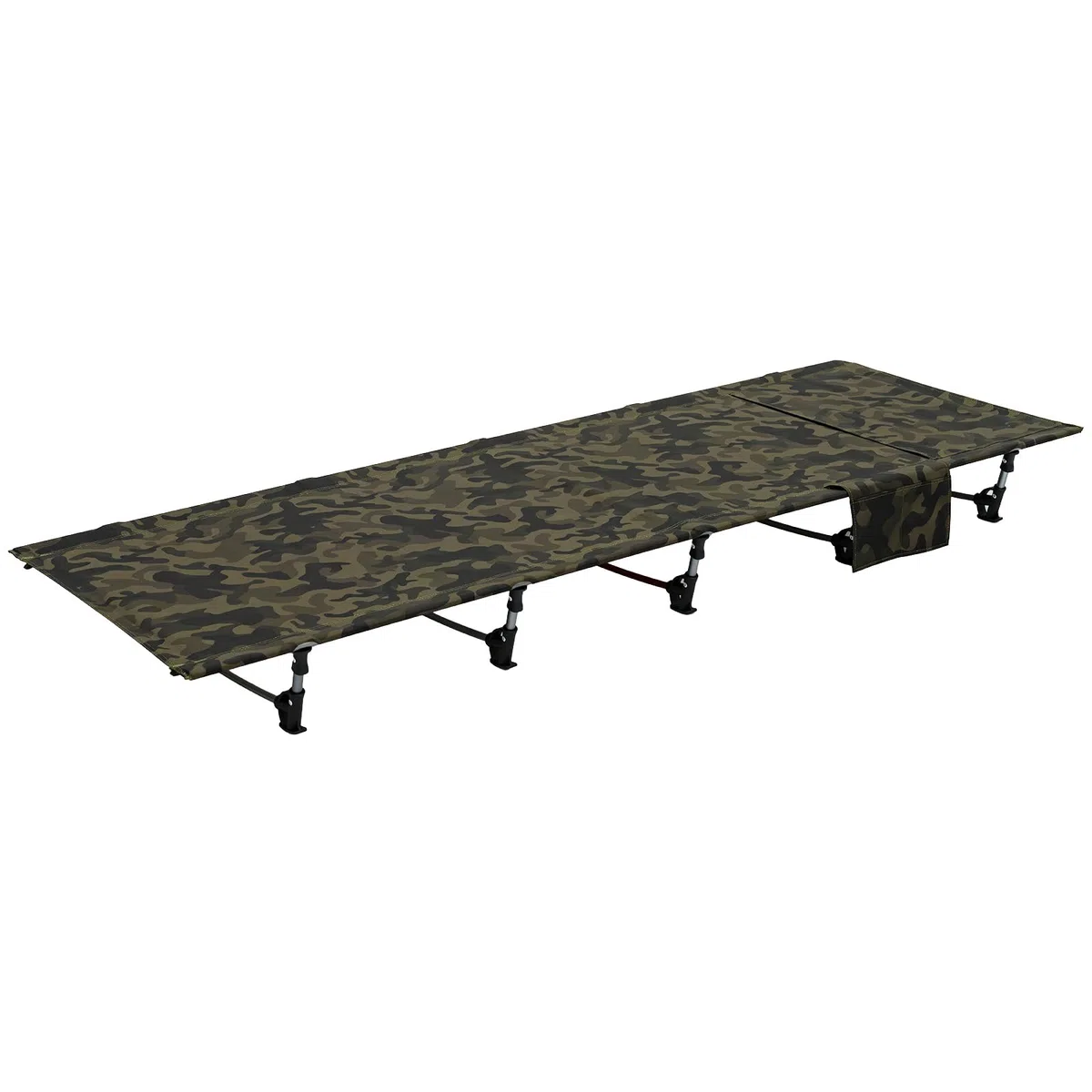 TOMOUNT Feldbett Ultraleichtes 190x70cm Camp Klappbett aus Aluminium Kompaktes Campingliege einfach zu Bauen belastbare Campingbett für Zelten, Outdoor Wanderung, Reisen, Strand - Tarngrün
