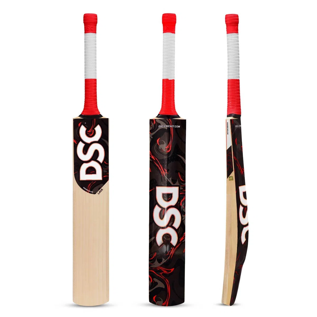 DSC Lava Cricket Bat for Mens and Boys | Material: Kashmir Willow Wood | Lightweight | Free Cover | Ready to Play | for Intermediate Player | Ideal for Leather Ball