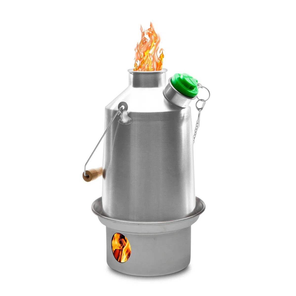 Camp Stove - Kelly Kettle: Stainless Steel - Boils Water Within Minutes, Uses Natural Fuel, and Enables You to Rehydrate Food or Cook a Meal