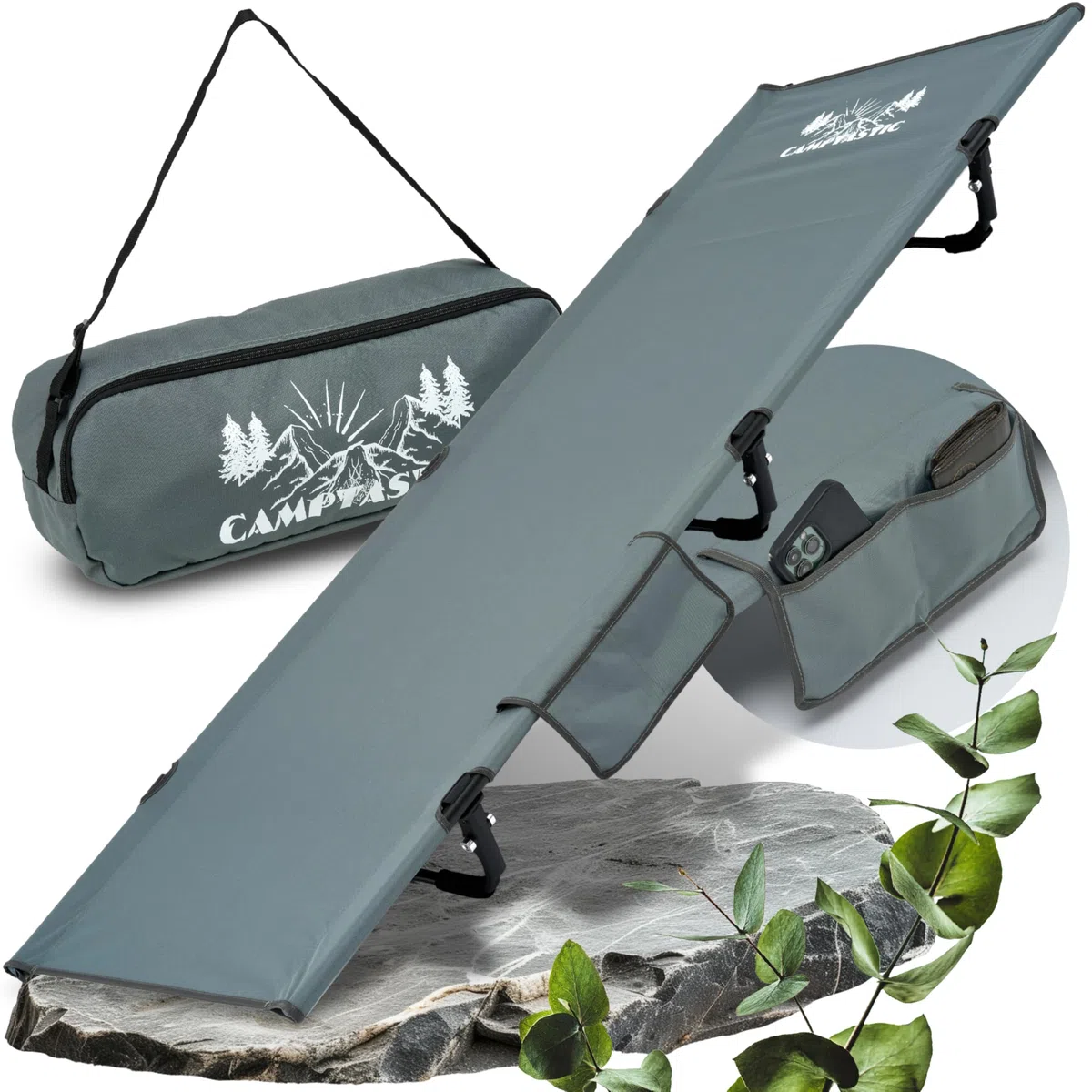 Feldbett Ultraleicht kompakt | Campingbett klappbar robust | Tragbare Campingliege für Wandern Outdoor Camping