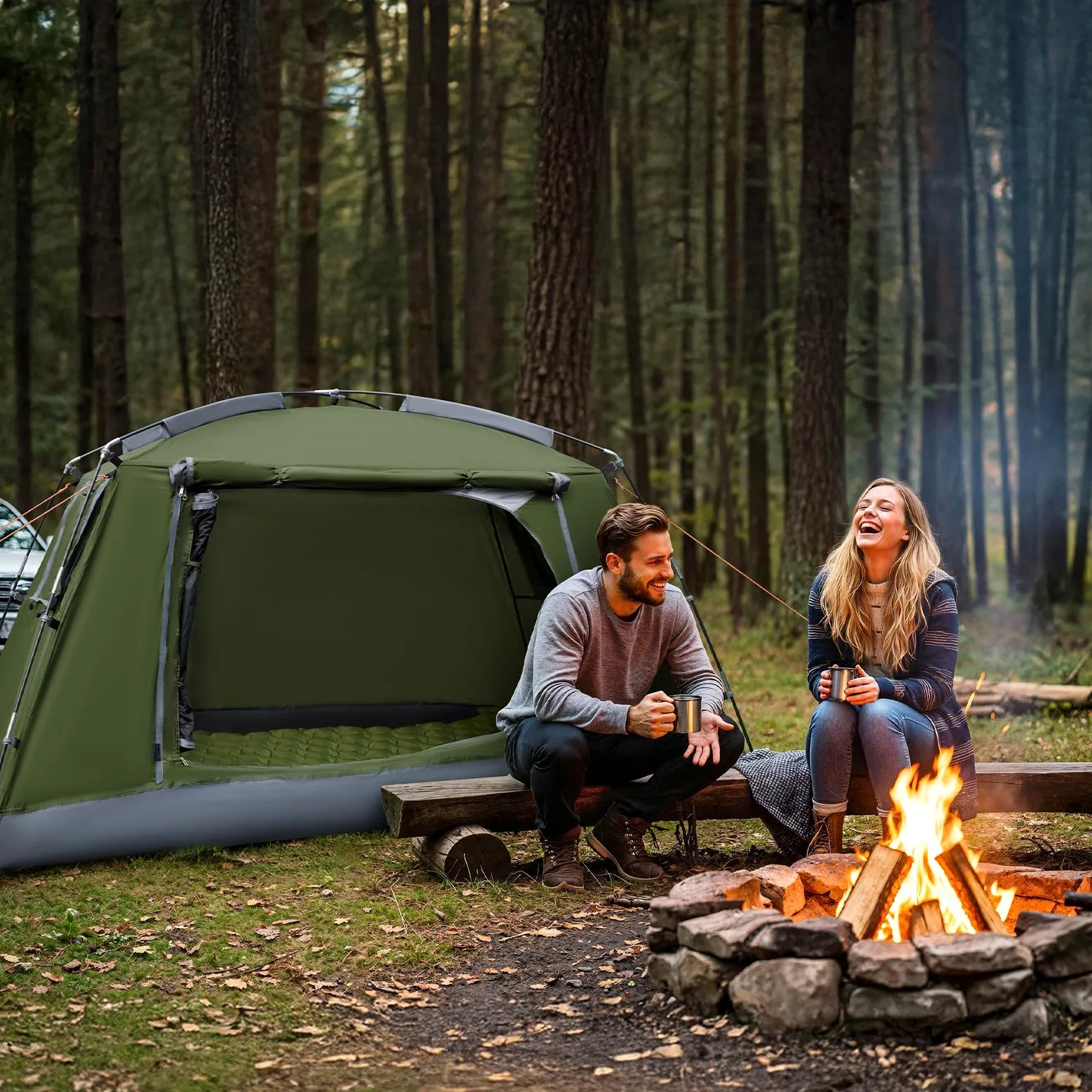 Night Cat Zelt für 1 2 Personen Camping: Leichtes und Wasserdichtes Kuppelzelt für 3 Jahreszeiten Ideal für Rucksackreisen Wandern Outdoor Festivals