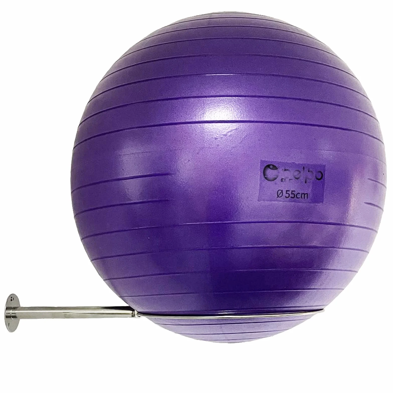 Wandmontierter Edelstahl-Gymnastikballhalter, stabiler Yoga-Ball-Aufbewahrungsregal, Stabilitätsball-Display-Halter, für Übung/Yoga/Stabilitätsbälle 32 cm bis 86 cm, mit Befestigungsschrauben